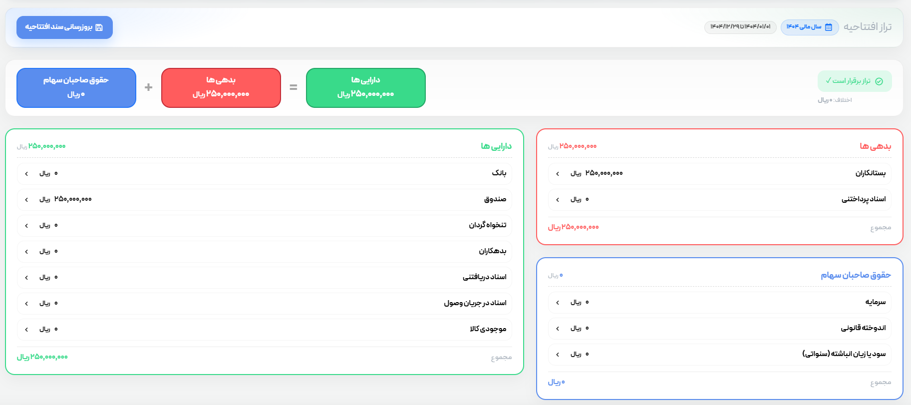 نمایی از کار با نرم‌افزار حسابداری در محیط مدرن